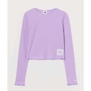 Lee X H&M Pastel Purple Crop Top